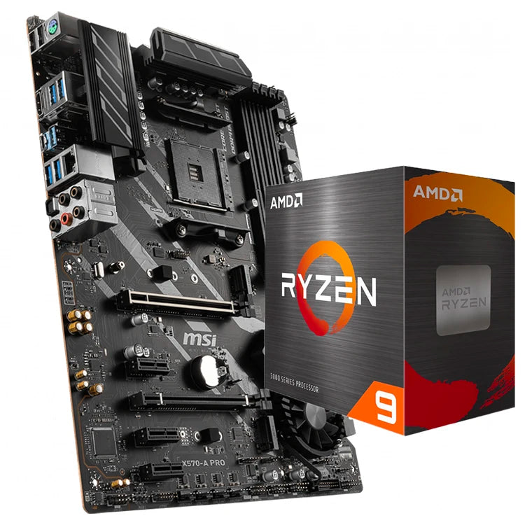 Used MSI X570-A PRO GAMING Motherboard with AMD Ryzen 5 7 5600G 5600X 5700G 5800X 5900X  5950X Desktop Processor