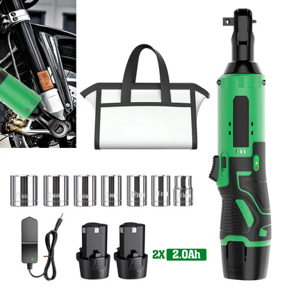 Battery Powered 12V Ratchet Wrench Electric Impact Wrench DIY Grade 45Nm Torque for Car Local US Warehouse