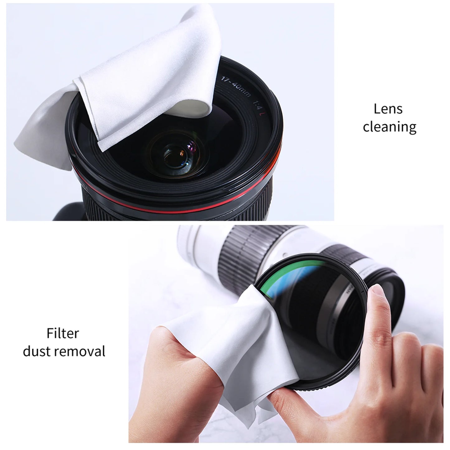 K&F Concept 5Pcs 15cmx15cm Lndividually Vacuum Wrapped Microfiber Cleaning Cloths For Camera Lens Glasses Phones LCD Screens