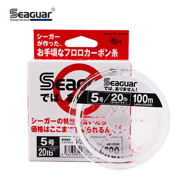 SEAGUAR White Label 100m Fluorocarbon Fishing Leader Line Surface Coating Treatment for Optimal Performance Streams Lakes Rivers
