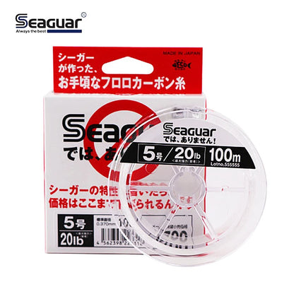 SEAGUAR White Label 100m Fluorocarbon Fishing Leader Line Surface Coating Treatment for Optimal Performance Streams Lakes Rivers