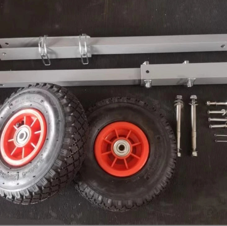 Dinghy Wheels Folding Flip-up Inflatable Boat Kayak Canoe Launching Wheels Stainless Steel Trailer Dolly Towing Cart