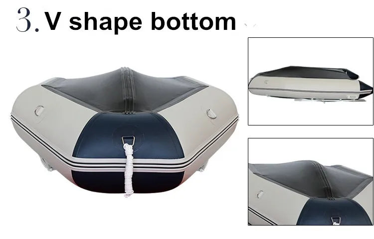 Heat Weld Process Solarmarine 4 Person Air Mat Floor Inflatable Speed Boat High Quality Speed Rescue Boat for Using in Sea Water