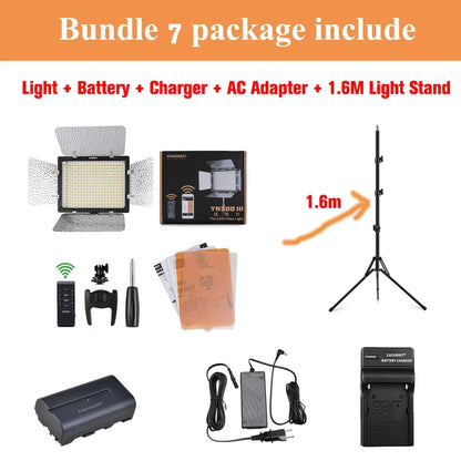 Yongnuo YN300 III YN300III LED Video Light Daylight 5600K CRI95 Camera Photo Lighting for Studio Video