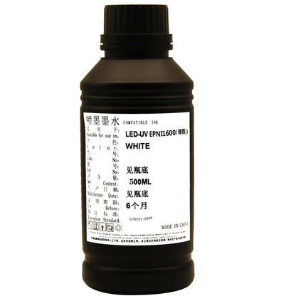 Wholesale UV Ink for Eps I1600 U1 Printhead Uv Flatbed Printer Ink 500ml Bottles LED Uv Ink for Wall Printer Cmykw Eps I1600 Ink