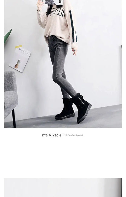 new women's shoes winter tide brand snow boots women  velvet thick warm short boots waterproof non-slip big cotton shoes