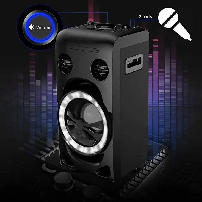 6.5 Inch Audio Player Karaoke DJ Portable Speaker Sound Box with Changing LED Light