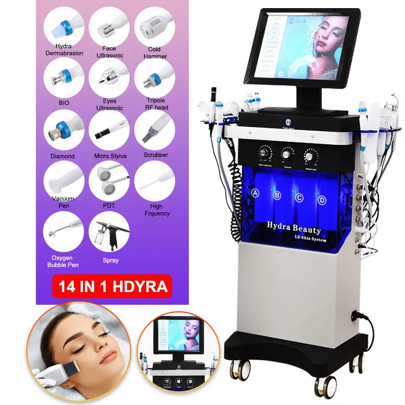 Hydro Aqua Facial Hydra Machine Facial Hydrodermabrasion Facial Machine Skin Rejuvenation Spa Equipment Hydra Beauty Machine