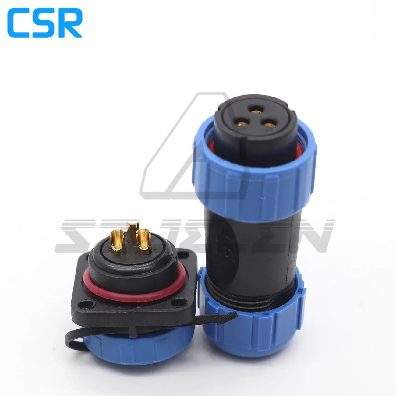 SP21 2/3/4/5/6/7/8/9/10/12 Pin IP68 Waterproof Connector Square Plastic Panel Mounting Connector Plug Female And Socket Male