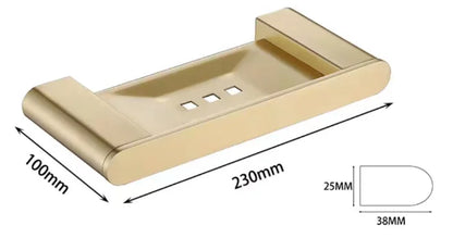 Luxury Stainless Steel 304 Brushed Gold Luxurious Bathroom Accessories Set