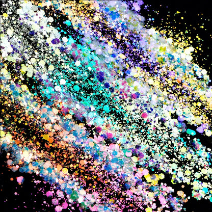 Free Samples Opal Iridescent Chunky Glitter Mix Crystal White Colors 1kg for Crafts Face Nail Art