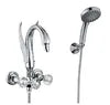 Luxury Brass Handheld Shower Mixer Combo Swan Shower Faucet Set