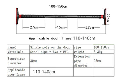 Large Door Horizontal bar Steel Adjustable Training Bars For Home Sport Workout Pull Up Arm Training Sit Up Bar Fitness Equipm