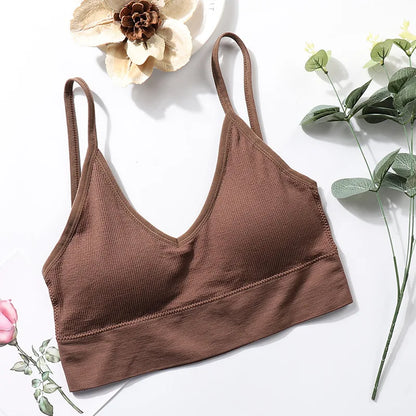 Women Bras Tube Top Seamless Underwear U Back Cropped Top Active Bra Fitness Top Lingerie Women Top Removable Pad