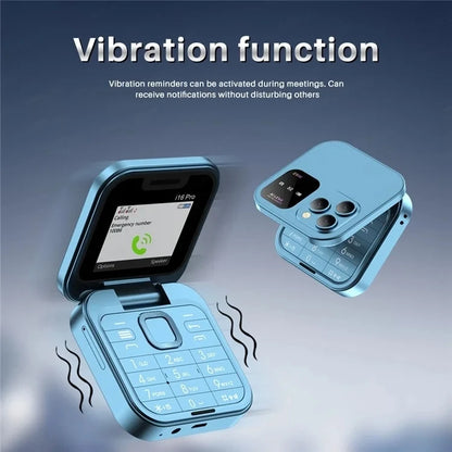 SERVO I16 Pro Mini Flip Phone 1000mAh Battery 32MB RAM 32MB ROM 1.77 Inch Dual SIM Pocket Phone With Flashlight