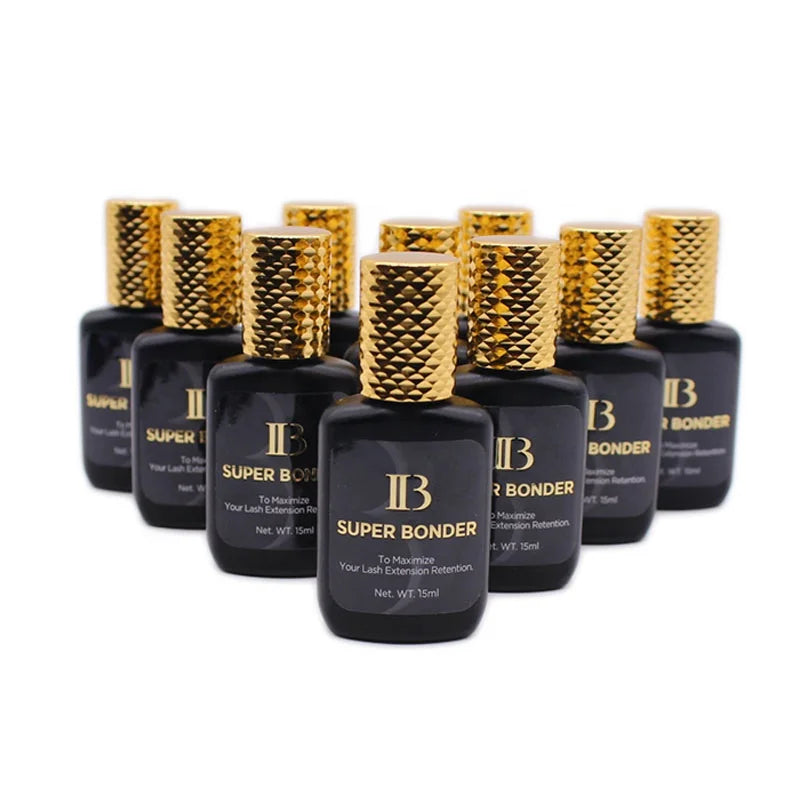 5 Bottles IB Super Bonder Eyelash Extension Glue 15ml IB Primer Professional Clear False Lash Adhesive Makeup Tools Wholesale