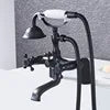 European Style Deck Mount Bathtub Faucet Antique Shower Mixer Tap with Shower Head