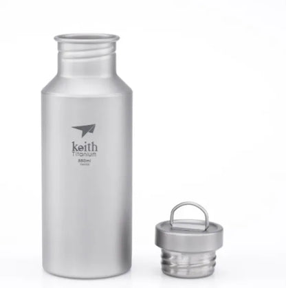 Titanium 550ml Ultralight Leakproof Sport Water Bottle Eco-Friendly Metal for Outdoor Camping Hiking