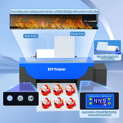 Hot Selling DTF Printer T-shirt Printing Machine Impresora DTF Printer A3 R1390 L1800 PET Film Transfer Printing Machine