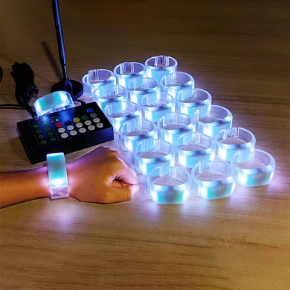 Finegreen Custom logo Remote Led Bracelet Remote Led Bracelet for Party Sport Event