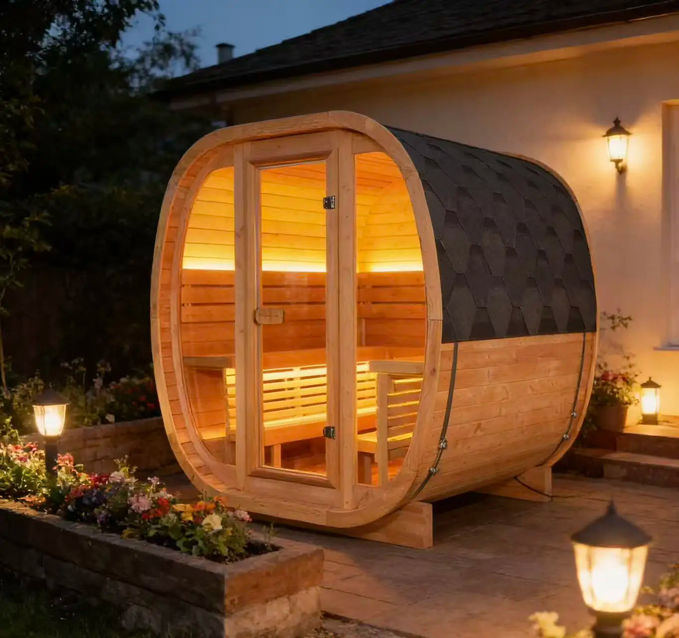 Value-for-Money Premium-Craft Family Small Outdoor Cube Sauna Red Cedar Wood Traditional Sauna for Organic Wellness