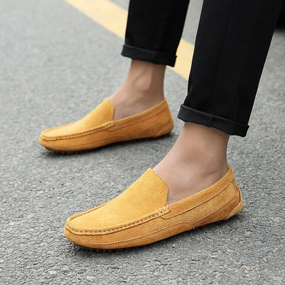 Suede Leather Man Loafers Luxury 2021 Casual Shoes For Men Boat Shoes Handmade Men Slipon Driving Shoes Male Moccasins Zapatos99