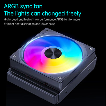 SNOWMAN 120mm RGB ARGB CPU Liquid Cooler AIO Water Cooling Kit High-Efficiency Radiator Ultra-Quiet Fans Heatsink for Laptop 12V