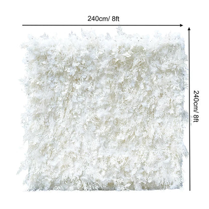 S-A8055 Wedding Backdrop White Roll up Fabric Flower Wall