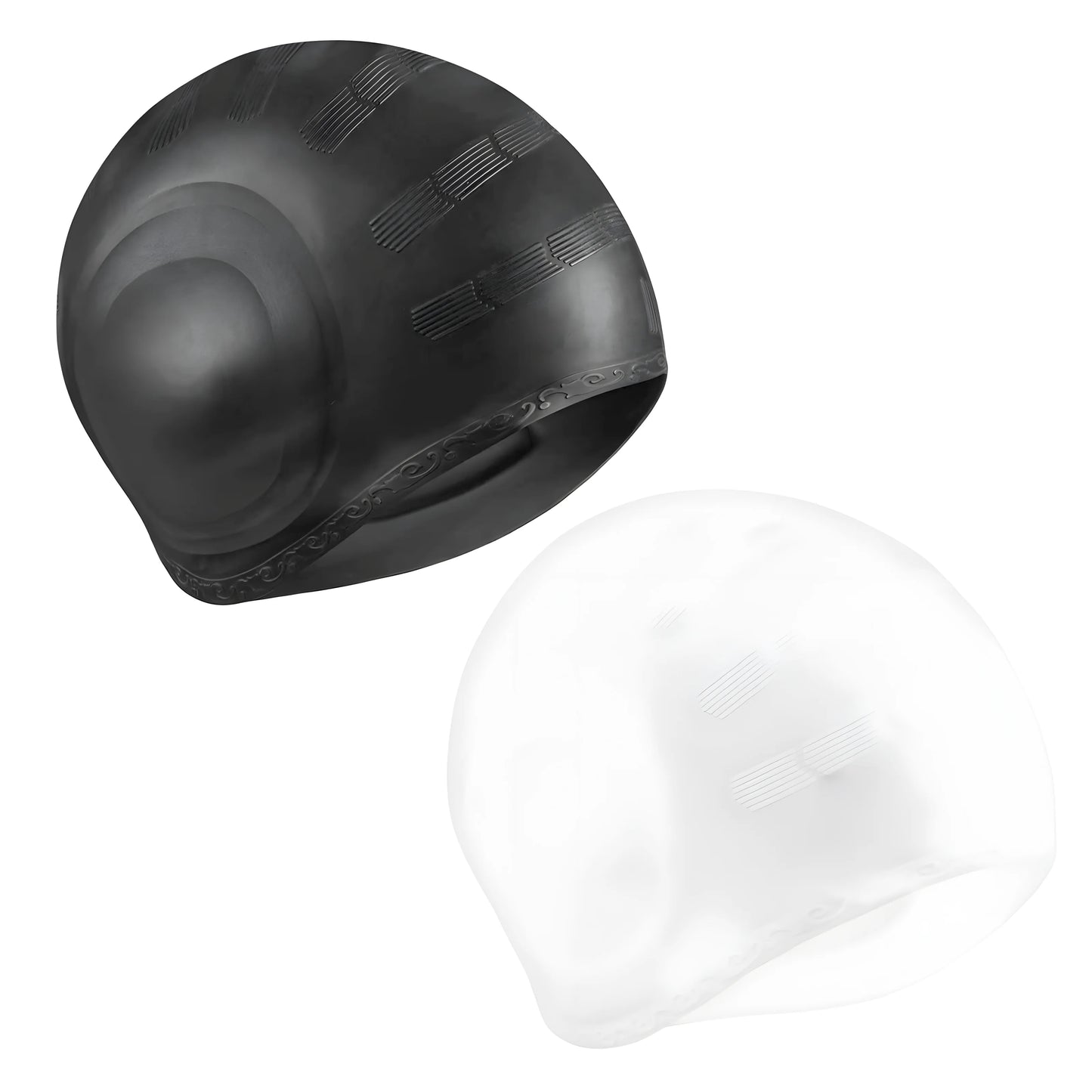 Custom Logo Printed Silicone Swim Cap with Ear Protection Eco-Friendly Unisex Design for Swimmers