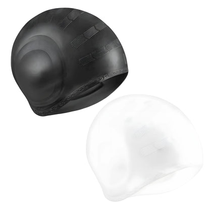Custom Logo Printed Silicone Swim Cap with Ear Protection Eco-Friendly Unisex Design for Swimmers