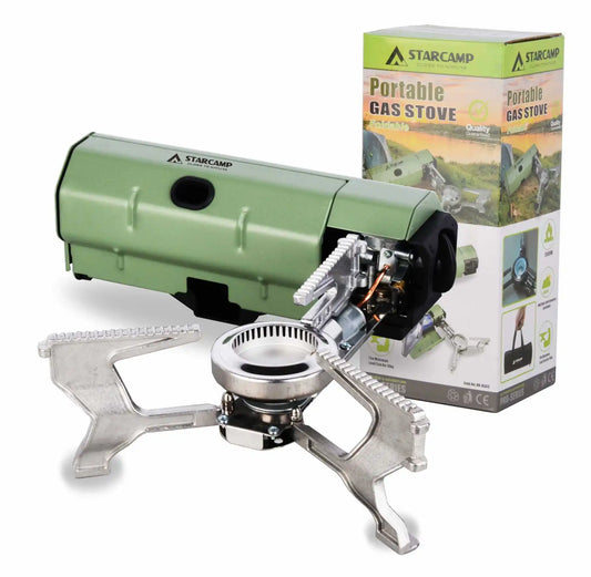 STARCAMP 2600W Portable Outdoor Camping Burner Automatic Stainless Steel Iron Butane Gas Stove Propane Fuel Split Structure by PDG ibma
