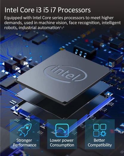 Fanless Industrial Mini PC Dual LAN 2*COM RS232 Core i5 5200U i3 5005U Celeron 2955U DDR3L WIFI Support Linux Ubuntu Computer