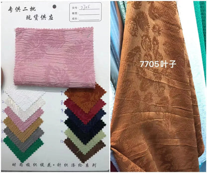Factory Direct Wholesale 100%Polyester Woven 3D Dimensional Custom Embossed Pattern Design Stretchy Polyester Jacquard Fabrics