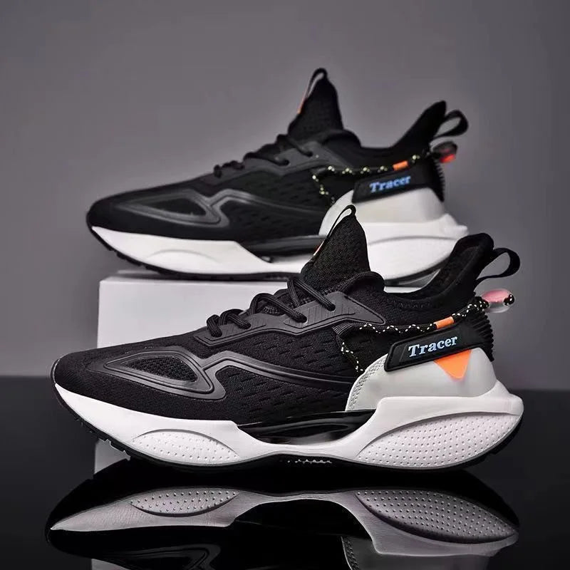 2026 Men's High-Toe Design Running Shoes Lace-Up Closure Fashion Trend Cotton Lining Rubber Insole Plastic Outsole Winter Season
