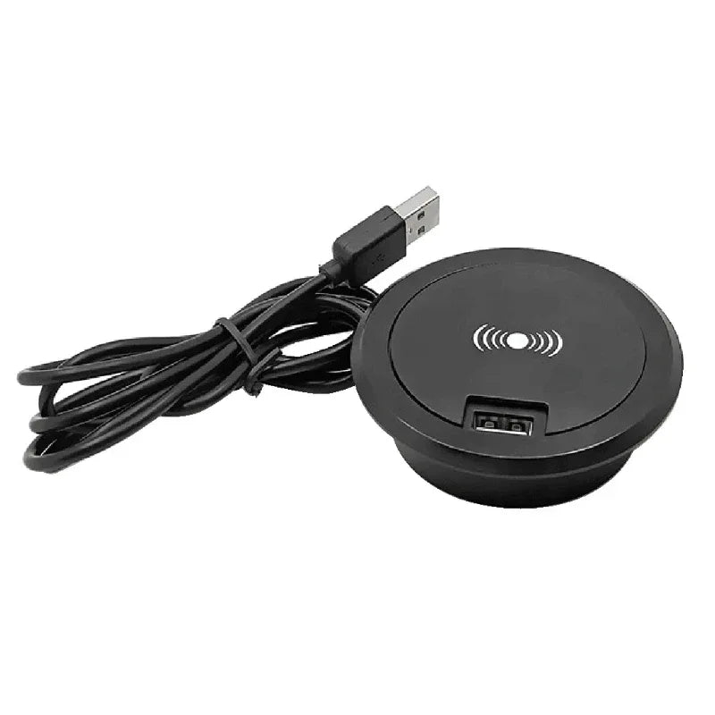 Wireless Charging Station Embedded Convenient Safe Desk Wireless Charger Wireless Charging Pad Fast Wireless Charger