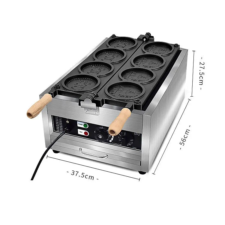 Wholesale Coin Waffle Maker Commercial Waffle Baker Machine  Commercial Electric Bread Machine 3000W Gold Non-stick Pie Maker
