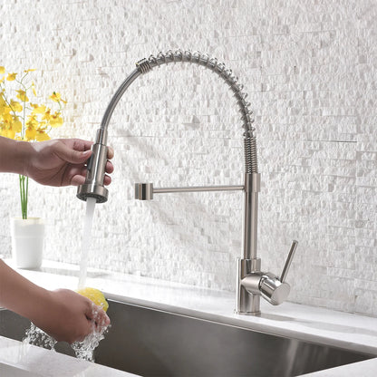 Modern Single-Handle Brush Nickel Faucet Water Saving Kitchen Lavatory Tap Ceramic Valve Single Hole Torneira Banheiro Brass