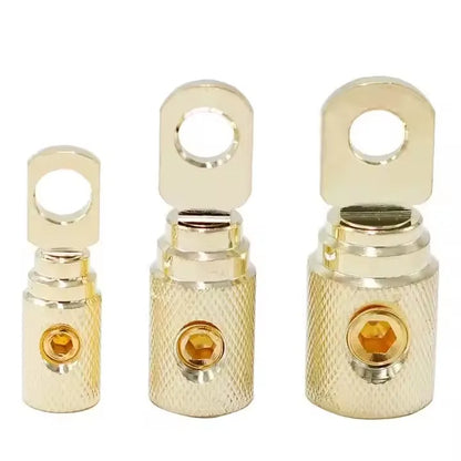 O-Type Gold-Plated Pure Copper Car Audio Crimp Terminal Modified Wire Power Supply Input Reducer Car Audio Amp Terminal Block