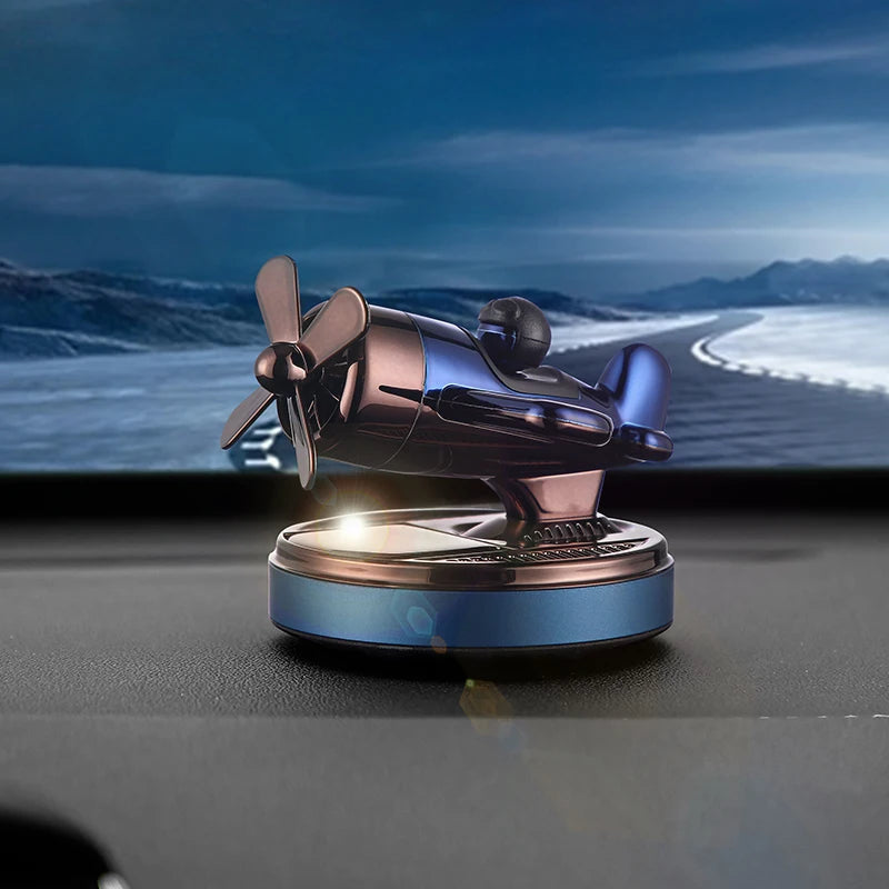 Paper Airplane Fighter Air Freshener Perfume Solar Powered Car Dashboard Essential Oil Holder Liquid Freshener for Vehicles