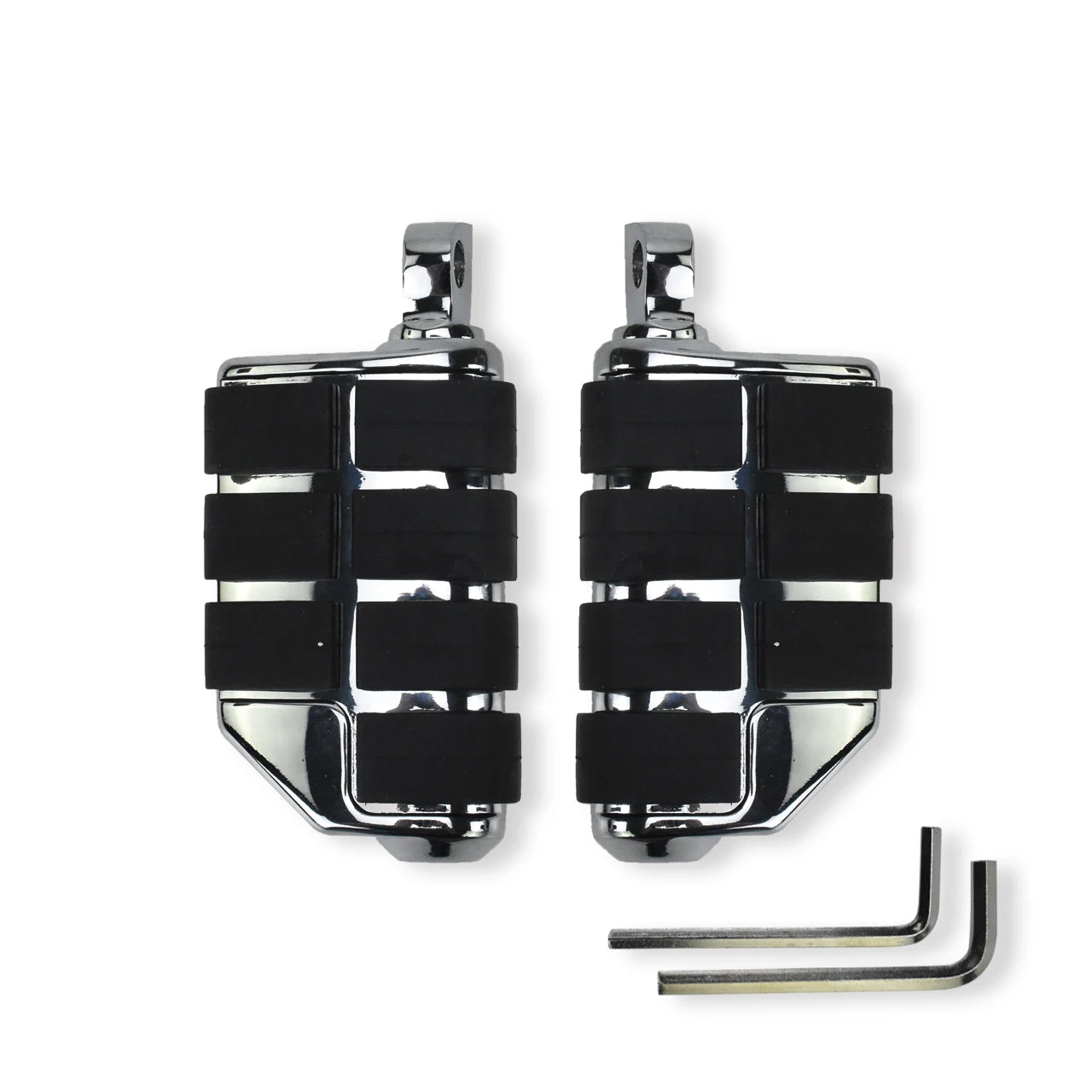 Universal Motorcycle Male Mount Foot Pegs 1.25" 32mm Footrest for Harley Sportster Touring Softail Dyna Suzuki