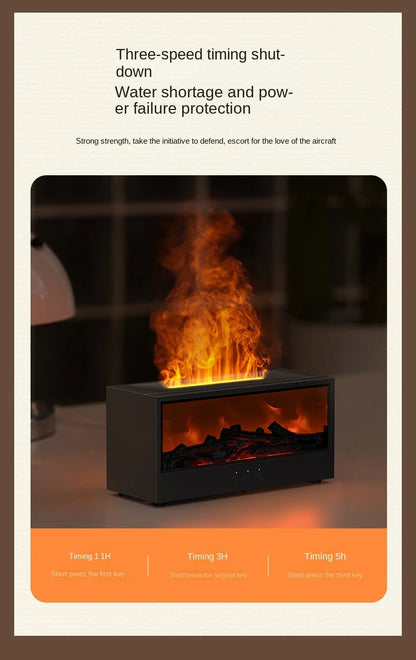 New Retro 3D Simulation Electric Desktop Humidifier Aromatherapy Remote Control Home Plastic Power Source Fireplace Household