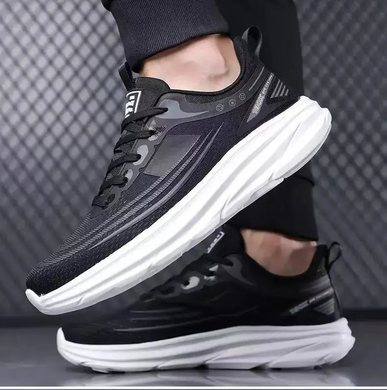 Neutral 2025 New Summer Mesh Breathable Ultra Light Shock Absorbing EVA Outsole Running Men's Student Solid Color Offset Printed
