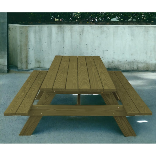 HMS 94 Green Solid Teak Wood Outdoor Picnic Table Portable Folding Furniture for Courtyard Kitchen Dining Made with Glass