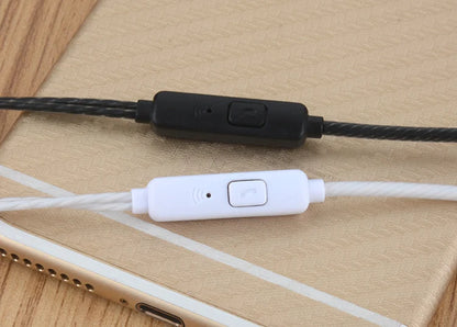 2024 New 3.5mm Wired In-earSuper Bass Crack Colorful Headset Earbud with Microphone Hands Free Sport Earphone For Android iPhone