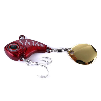 Vib Fishing Lures Hard Mental Lure with Fishing Hook Fishing VIB Lure 2.5CM-9G-10#