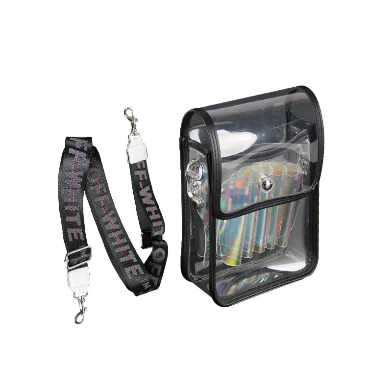 clear Jelly PVC Salon Barber Scissor Bag Transparency Scissors Pouch Barber Hairdressing Waist Bag Professional Grooming PVCtool