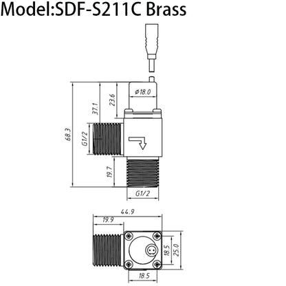 Goldenland 1/2 Inch Latching Brass Solenoid Valve, DC 4.5V-6.0V Pulse Bistable for Touchless Faucets Water OEM