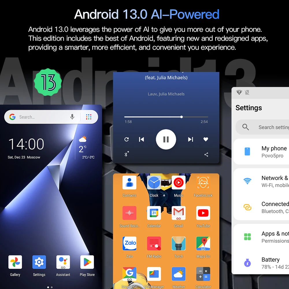 New Product 7.3 Inch 16GB+1TB 6800 MAh 5G Smartphone t Echno Phone Original Povo 5 Pro Mobile Phone Android 13.0 Telephone