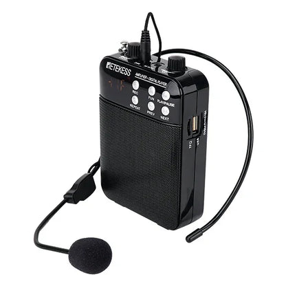 Retekess TR619 Megaphone Portable 3W FM Recording Voice Amplifier Teacher Microphone Speaker Mp3 Player FM Radio for Tour Guide