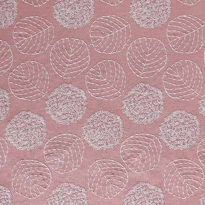 Width 120 cm Plain Embroidery Leaves Flowers Fabric Cotton Linen Rayon Viscose Fabric for Pillow Home Textile Fashion Dress Bag